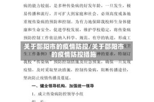 关于邵阳市的疫情防控/关于邵阳市的疫情防控措施