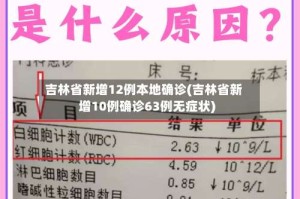 吉林省新增12例本地确诊(吉林省新增10例确诊63例无症状)